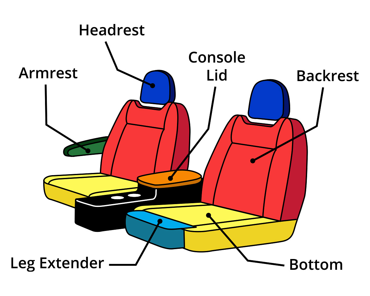 Bucket Seat Map of Pieces